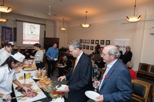 Jean-Guy Gourdeau and Stephen Phizicky at the smoked meat table
